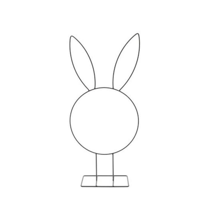 Metalen Frame Haas Bunny Zwart L18W8H48, Hobby & Loisirs créatifs, Bricolage