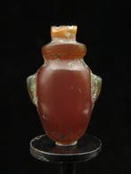 Oud-Egyptisch Kornalijn Hart (ib) amulet (1x) - 1.8 cm