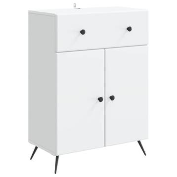 vidaXL Dressoir met lade Wit 66 x 34,5 x 90 cm Bewerkt hout, Verzenden, Nieuw