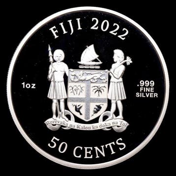 Fiji. 50 Cents 2022 Cats, 1 Oz (.999) (Zonder minimumprijs)