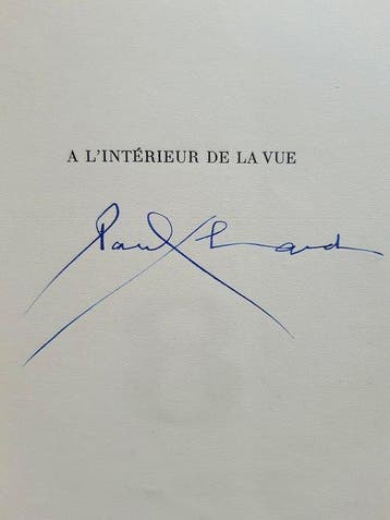 Signé ; Max Ernst / Paul Eluard - A lintérieur de la vue 8