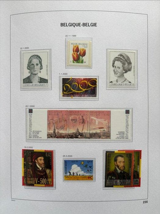 België 2000/2005 - Complete verzameling in DAVO album, met, Timbres & Monnaies, Timbres | Europe | Belgique