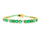 Armband - 14 karaat Geel goud - 12.55ct. tw. Smaragd -, Nieuw