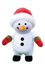 KIMU® Groot Opblaas Kostuum Sneeuwpop 3 Meter Opblaasbaar Pa, Ophalen of Verzenden