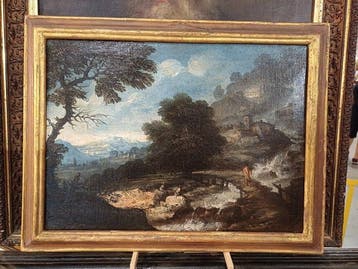 Attribuito a Marco Ricci (1676- 1730) - Paesaggio con