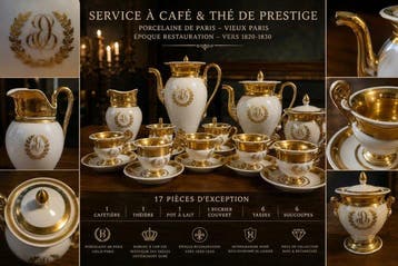 Vieux Paris - Koffieservies (21) - Keramiek, Antiek en Kunst