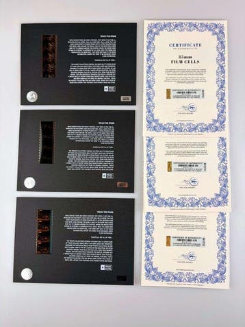 The Fast and the Furious – Rare Set of 3 Mounted 35mm Film, Nieuw