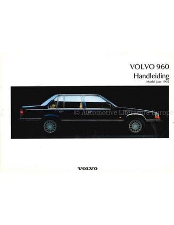1992 VOLVO 960 INSTRUCTIEBOEKJE NEDERERLANDS