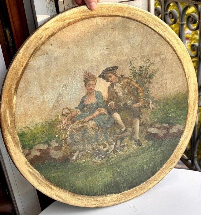 Reclamebord - Keramiek, Antiek en Kunst, Curiosa en Brocante