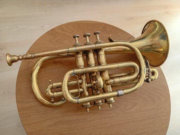 A. W. Glier - in B, vintage - - Cornet - Pologne - 1900, Musique & Instruments
