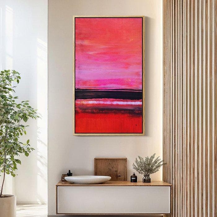 Noelia Correa Art - LONAR . Rojo en Quietud XL, Antiek en Kunst, Kunst | Schilderijen | Modern