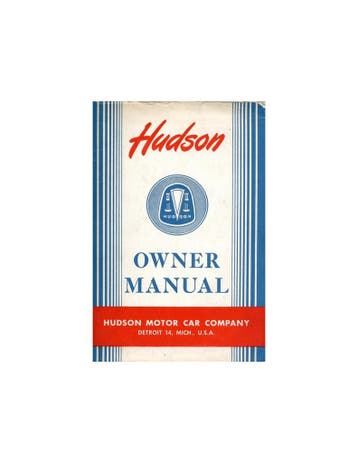 1948 HUDSON SUPER SIX EIGHT COMMODORE INSTRUCTIEBOEKJE ENG.., Ophalen of Verzenden