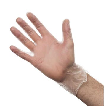 Handschoenen vinyl transparant poedervrij | 100 stuks Vogue, Verzenden