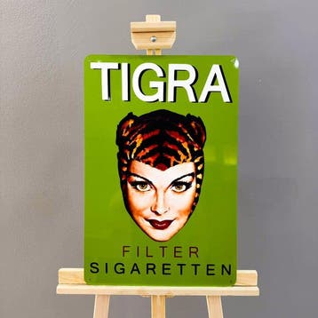 Tigra Filter Sigaretten Vintage Bord – XXL 60x40 cm – Op
