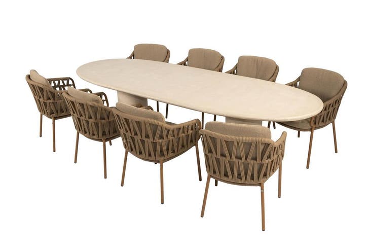 4 Seasons Outdoor Biarritz tuinset met Hampton tafel 300 cm, Jardin & Terrasse, Ensembles de jardin