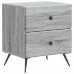 vidaXL Nachtkastje Grijs sonoma 43 x 34,5 x 47,5 cm Bewerkt, Huis en Inrichting, Slaapkamer | Nachtkastjes, Verzenden, Nieuw