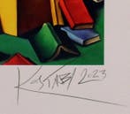 Mark Kostabi (1960) - Donna con libro