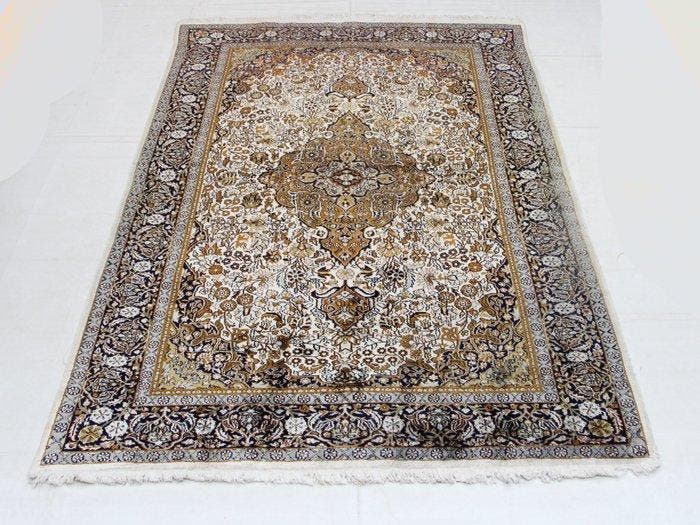 Soie de Cachemire Originale - Tapis - 190 cm - 122 cm, Maison & Meubles, Ameublement | Tapis & Moquettes