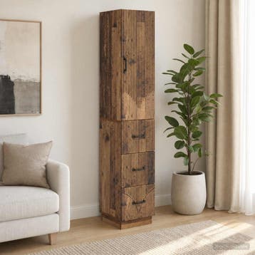 vidaXL Kast Set 2 st 33 x 34,5 x 87 cm Bewerkt hout Oud hout, Huis en Inrichting, Kasten | Overige, Verzenden, Nieuw