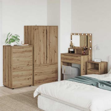 vidaXL Opbergkasten 60 x 48 x 105 cm Bewerkt hout Artisan, Huis en Inrichting, Verzenden, Nieuw
