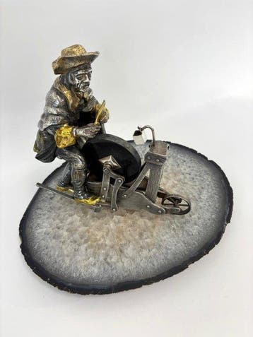 Eredi Mazzetti - sculptuur, Larrotino - 22.5 cm - .800