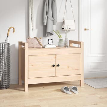 vidaXL Halbankje 80x40x60 cm massief grenenhout, Verzenden, Nieuw