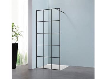 Veiling - Alterna walk-in 100x200cm Free Mix mat zwart, Nieuw