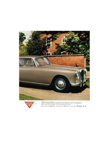 1962 ALVIS THREE-LITRE (TD21) BROCHURE ENGELS, Nieuw