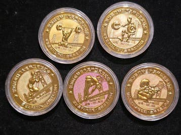 China. 1996, The 26th Atlanta Olympics, 5 x Commemorative