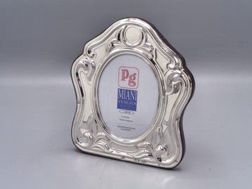 PG-Miani Argenteria - Cadre photo- ovale - Argent, 925, Antiquités & Art