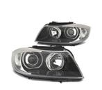 PHARES POUR BMW SÉRIE 3 E90 91 05-12 LED ANGEL EYES FOND NOI, Verzenden