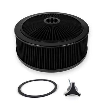 Luchtfilter 14 X 5 inch high flow zwart met zwart filter, Ophalen of Verzenden