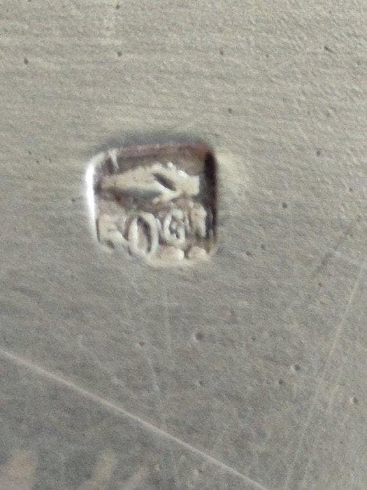 Dienblad - Grote ovale serveerplaat van EPNS, zilverkleurig,, Antiquités & Art, Antiquités | Meubles | Tables