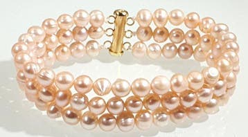 Perles aux teintes pastel naturelles deau douce - 3 tours -
