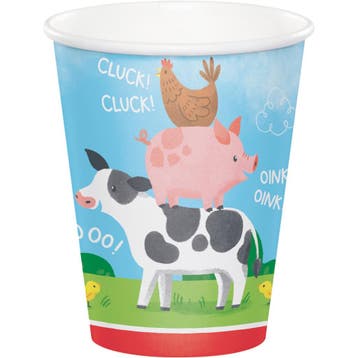 Boerderij Bekers Papier 256ml 8st, Verzenden