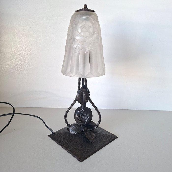 Degué - David Gueron - Lampe de table - fer forgé. plexiglas, Antiek en Kunst, Kunst | Designobjecten