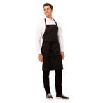 Chef Works halterschort zwart | Polyester/Katoen |, Verzenden