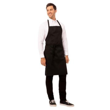 Chef Works halterschort zwart | Polyester/Katoen |, Verzenden, Nieuw in verpakking