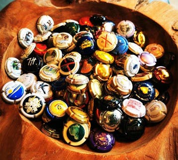 Collectie champagnecapsules - allemaal merken