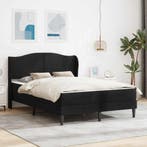 vidaXL Bedframe met hoofdeinde Zwart 140 x 200 cm Fluweel, Verzenden, Nieuw