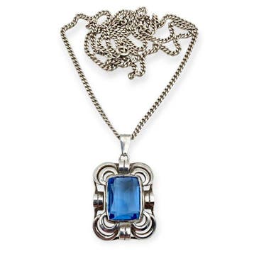 Zilver - Halsketting - Art Deco, ca. jaren 1940, Nieuw