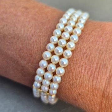 Zonder minimumprijs - Armband - 18 karaat Geel goud Parel -, Nieuw