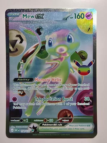 MEW EX (30TH CELEBRATION 158/128) (TRADING CARD)