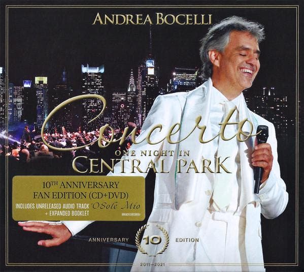 Andrea Bocelli - Concerto: One Night In Central Park  10th A, CD & DVD, CD | Pop, Envoi