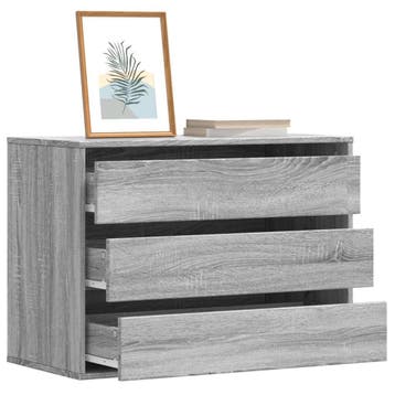 vidaXL Ladekast 80x41x58 cm bewerkt hout grijs sonoma, Verzenden