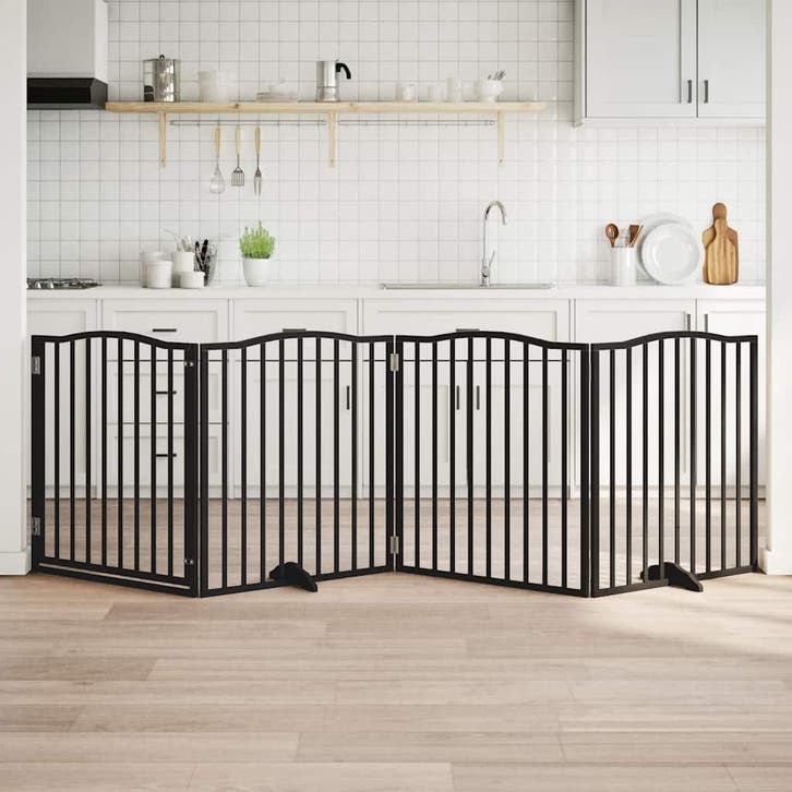 vidaXL Hondenhek inklapbaar 4 panelen 320 cm populierenhout, Animaux & Accessoires, Caisses pour chiens, Envoi