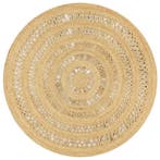 vidaXL Vloerkleed handgemaakt 150 cm gevlochten jute, Verzenden, Nieuw