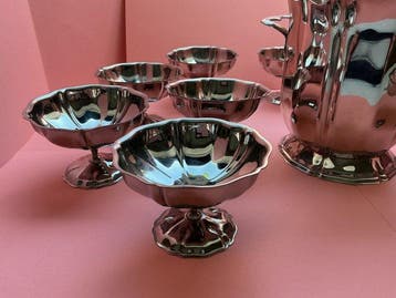 Guy Degrenne - Tafelservies (13) - Staal - Ijsservice, Antiquités & Art