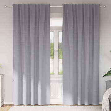 vidaXL Blackout Gordijnen met Ringen 2 st Lichtgrijs 260 x, Verzenden, Nieuw