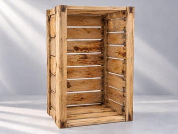 Kist (2) - Hout - 2 grote houten bakken, Antiek en Kunst